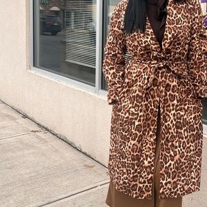 Sofia by Sofia Vergara Leopard Print Coat